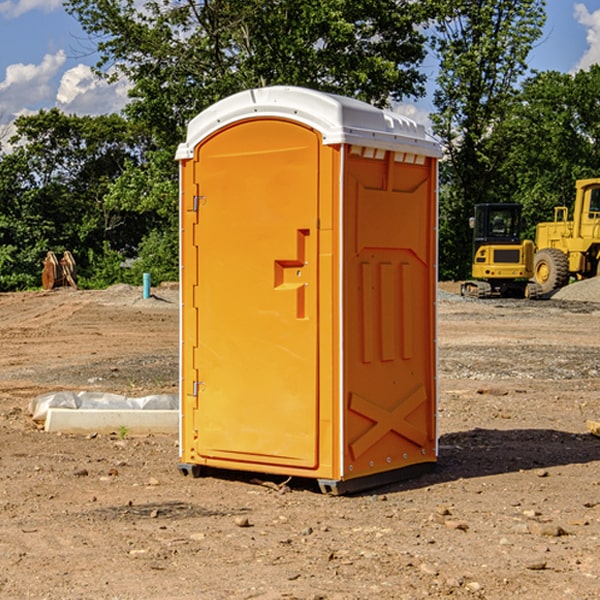 how often are the portable restrooms cleaned and serviced during a rental period in Mount Holly VA